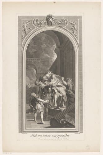 Aeneas en zijn familie vluchten uit Troje