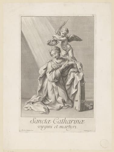 Catherina van Alexandrië gekroond door een engel