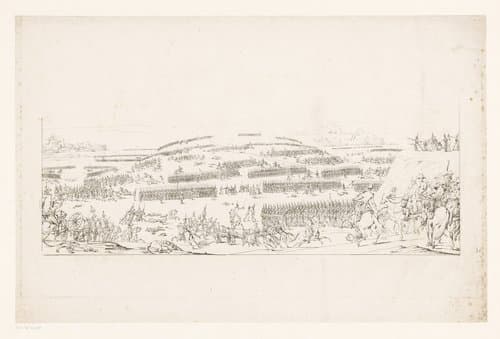 Landschap met slagveld