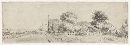 Twee boerderijen met spitse gevels