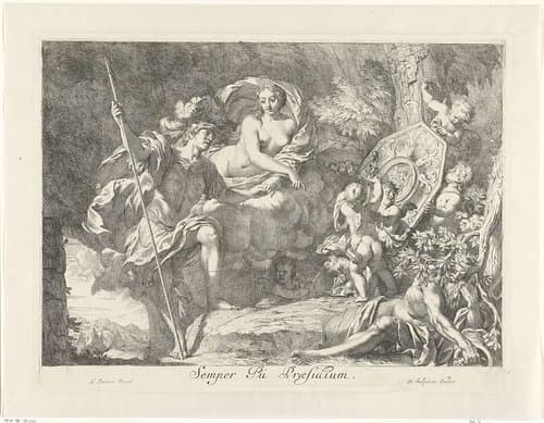 Venus schenkt Aeneas wapens