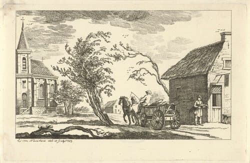 Dorpsgezicht met kerk