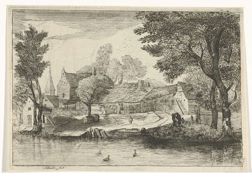 Dorpsgezicht aan het water