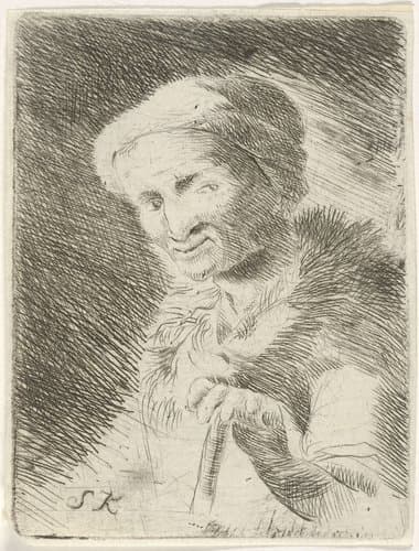 Portret van een onbekende oude vrouw