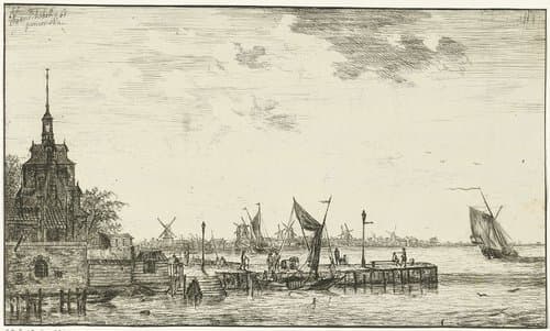 Havengezicht op het Oude Hooft te Rotterdam