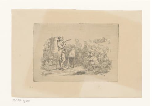 Schoolmeester voor een klas