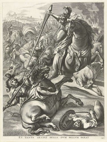 Achilles verslaat Telephos; intocht van Ferdinand te Gent in 1635