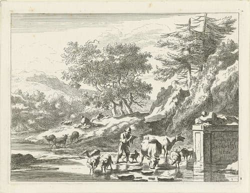 Landschappen met herders en vee