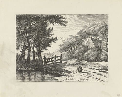 Twee wandelaars op landweg