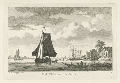 Gezicht op het IJsselmondse Veer