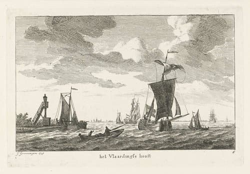 Gezicht op het havenhoofd van Vlaardingen