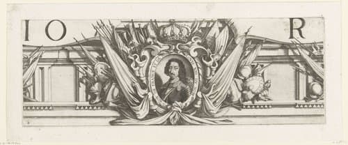 Beleg van La Rochelle, september 1627-oktober 1628 (randwerk, deel middenboven)