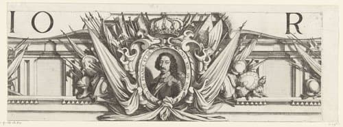 Beleg van La Rochelle, september 1627-oktober 1628 (randwerk, deel middenboven)