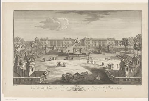 Gezicht op de Place Neuve van Lodewijk XV