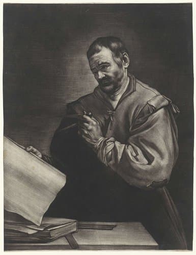 Heraclitus met een passer