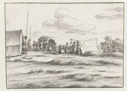 View of an Encampment of the Army of Willem III near Leuven