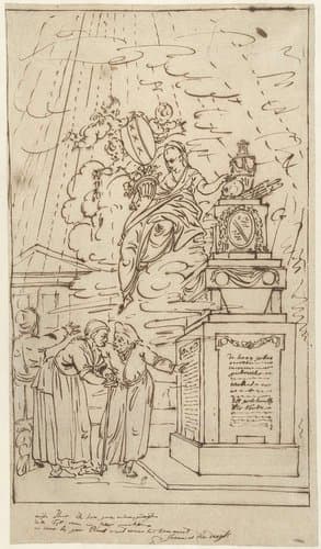 Figuren bij een grafmonument