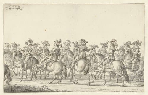 Ontwerptekeningen voor de prentreeks van de intocht van Maria de' Medici te Amsterdam in 1638