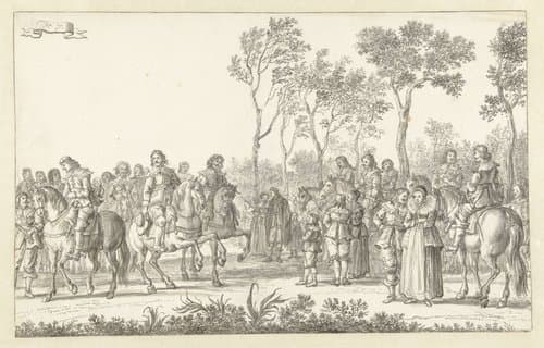 Ontwerptekeningen voor de prentreeks van de intocht van Maria de' Medici te Amsterdam in 1638