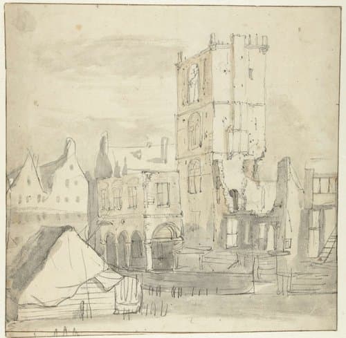 Ruins of the Old Town Hall, Amsterdam, after the Fire of 1652