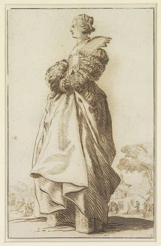 Staande dame, naar links