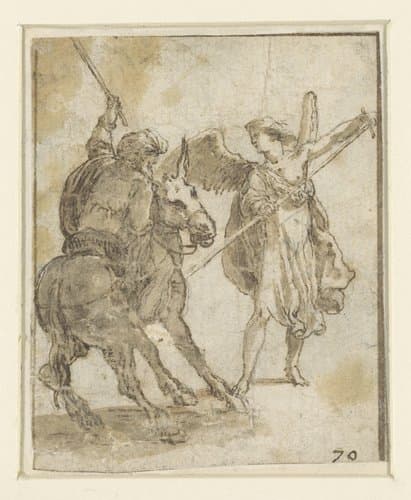 Bileam op zijn ezel ontmoet de engel