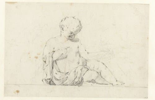 Studie van een zittend kind