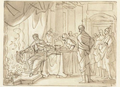 Jojakim verbrandt een boekrol