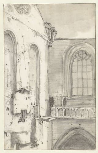 View of the Transept of the Nieuwe Kerk, Amsterdam, after the Fire of 1645