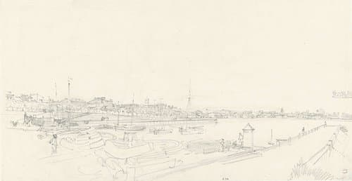 Gezicht op een Normandische stad