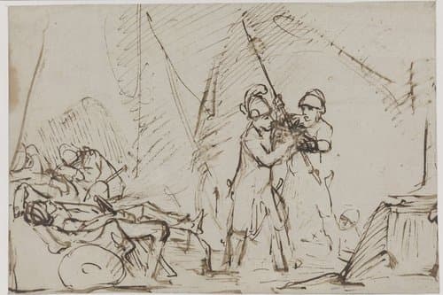 David belet Abisaï om Saul te doden