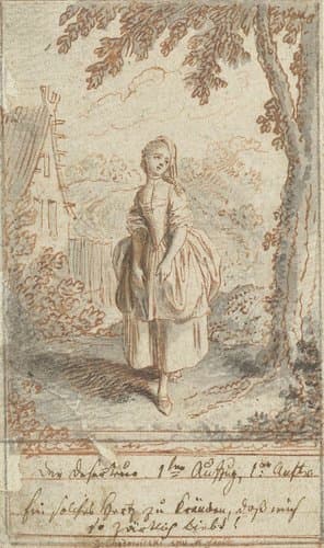 Ontwerpen voor illustraties voor Le Deserteur van Jean-Michel Sedaine