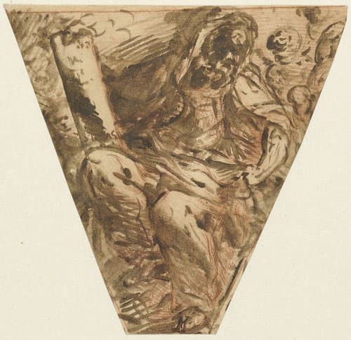 Zwikvulling met een zittende apostel