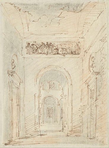 Interieur van een Romeins paleis