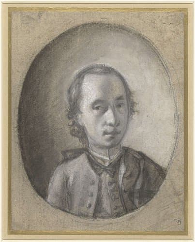 Portret van een Venetiaanse geestelijke, in ovaal