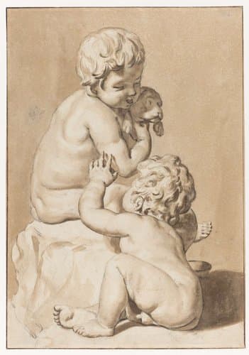 Twee kinderen met een hond