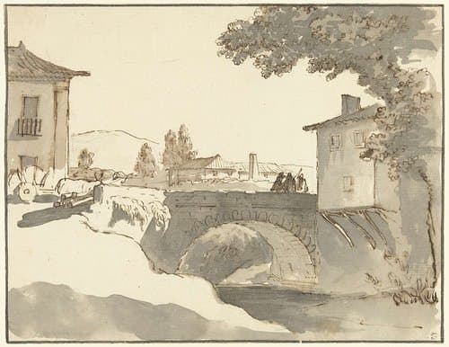 Dorpsgezicht in Alcobaça in Portugal