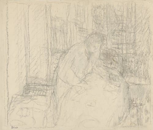 Marthe aan haar ontbijt