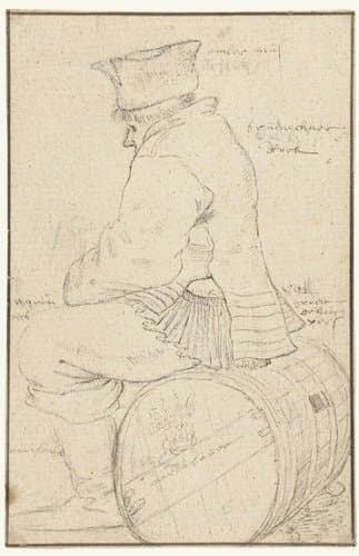 Man in dikke kleding met bontmuts