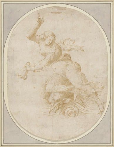 Galatea op een dolfijn