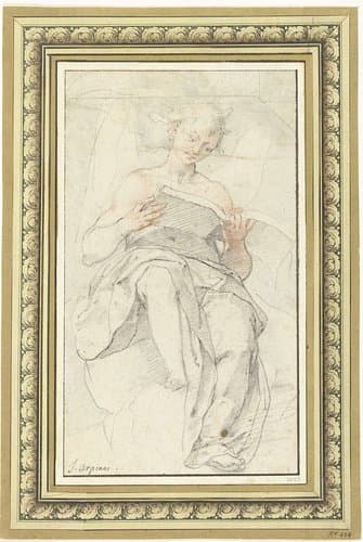 Engel op een wolk in een boek lezend