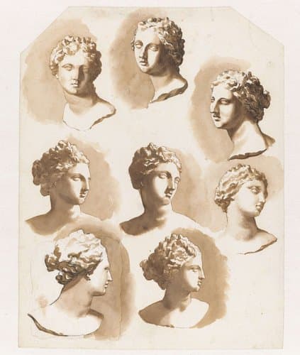 Acht maal het hoofd van de Venus de' Medici