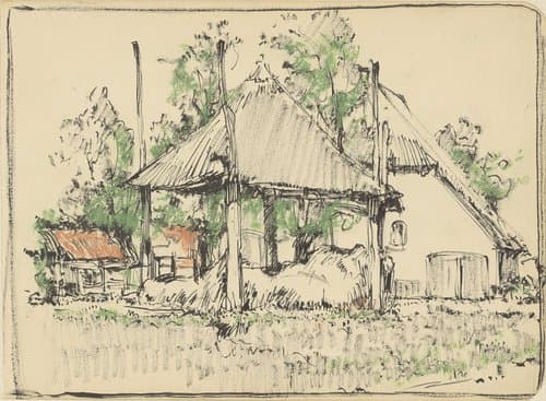 Hooiberg op boerenerf