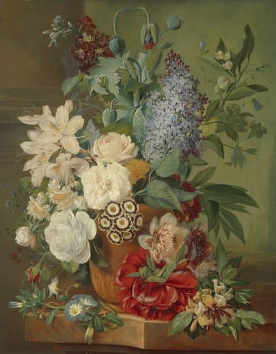 Flowers in a Terra Cotta Vase