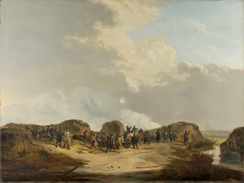 De halve maan voor Naarden bij het beleg, april 1814