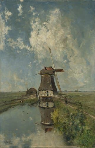 ‘In the Month of July’, a Windmill on a Polder Waterway