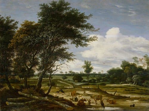 Landscape with herdsmen and cattle