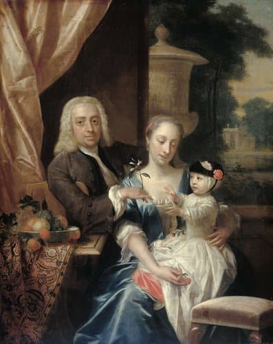 Isaac Parker (1702-1755), his Wife Justina Johanna Ramskrammer (1702-1798) and their Son Willem Alexander (1740-1747)