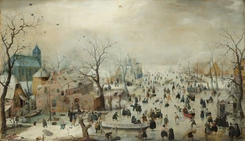 Winter Landscape with Iceskaters