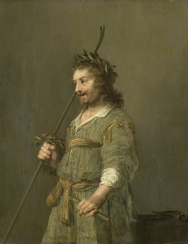 Portret van een man, gekleed als herder, bekend als het portret van Joost van den Vondel (1587-1679), dichter